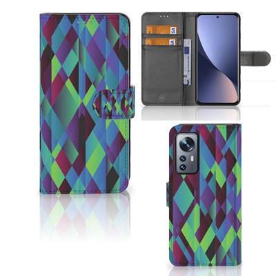 Xiaomi 12 | 12X | Book Case | Abstract Green Blue