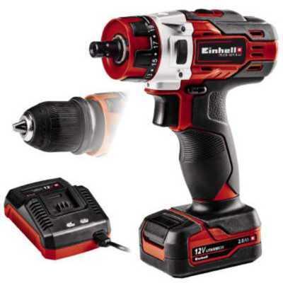 Einhell TE-CD 18/40 Li-Solo TE-CD 12/1 X-Li (1x2,0Ah) 4513592 Accu-schroefboormachine 12 V 2000 mAh Li-ion Incl. accu, Incl. koffer Einhell TE-CD 18/40 Li-Solo TE-CD 12/1 X-Li (1x2,0Ah) 4513592 Accu-schroefboormachine 12 V 2000 mAh Li-ion Incl. accu, Incl. koffer