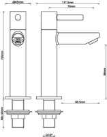 Saqu Shine verhoogde fonteinkraan geborsteld staal - thumbnail