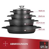 Smile MGK-17 soeppan Zwart Aluminium - thumbnail