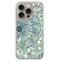 iPhone 15 Pro Max hybride hoesje - Mandala blauw - thumbnail