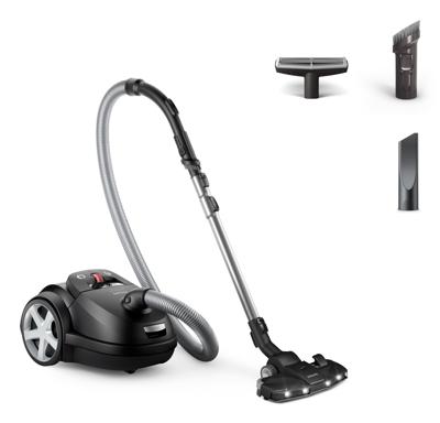 Philips XD8122/10 Stofzuiger met zak Zwart