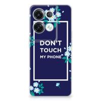 OPPO Reno8 Pro Silicone-hoesje Flowers Blue DTMP - thumbnail
