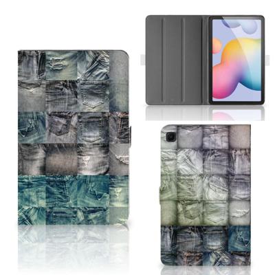 Tablet Hoes met standaard Samsung Galaxy Tab S6 Lite | S6 Lite (2022) Spijkerbroeken Tablet Hoes met standaard Samsung Galaxy Tab S6 Lite | S6 Lite (2022) Spijkerbroeken