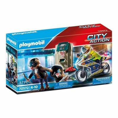 PLAYMOBIL City Action politiemotor achtervolging van de geldrover 70572