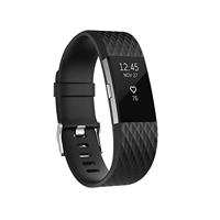 Fitbit Charge 2 siliconen bandje - Maat: Small - Zwart - thumbnail