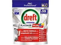 Dreft Platinum Plus Lemon vaatwastabletten, pak van 59 capsules - thumbnail