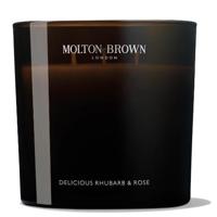 Molton Brown Delicious Rhubarb & Rose Luxury 3 Wick Scented Candle 600gr - thumbnail