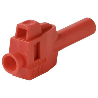 VOLTCRAFT MP-4 Laboratoriumstekker met klemaansluiting Stekker, recht Stift-Ø: 4 mm Rood 50 stuk(s) Box