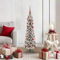 Kunstkerstboom met 150 LED Wit 120 cm PVC en Metaal en Plastic - thumbnail