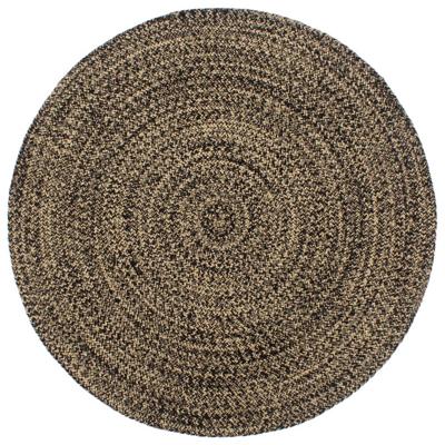 VidaXL Vloerkleed handgemaakt 240 cm jute zwart en bruin