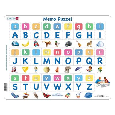 Selecta Larsen memopuzzel leren lezen - het alfabet met afbeeldingen, 52st.