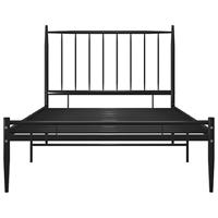 Bedframe metaal zwart 90x200 cm - thumbnail