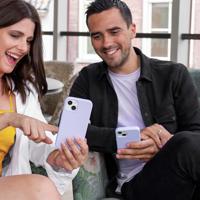 Accezz Liquid Silicone Backcover iPhone 13 Mini Telefoonhoesje Paars - thumbnail