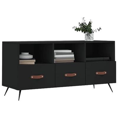Tv-meubel 102x36x50 cm bewerkt hout zwart