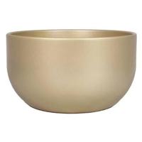 Schaal boule d26h14cm parelgoud 3x - thumbnail