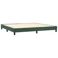 Boxspring met matras fluweel donkergroen 200x200 cm - thumbnail