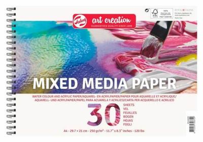 Talens Art Creation Mixed Media Papier A4 250 G 30 Vellen