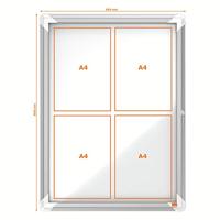 Kurkbord Nobo Wit Aluminium - thumbnail