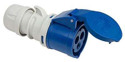Kopp CEE contrastekker IP44 3P 16A 250V blauw