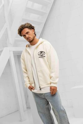 Equalité Arid Oversized Full Zip Hoodie Heren Gebroken Wit/Zwart - Maat XS - Kleur: Gebroken WitZwart | Soccerfanshop Equalité Arid Oversized Full Zip Hoodie Heren Gebroken Wit/Zwart - Maat XS - Kleur: Gebroken WitZwart | Soccerfanshop