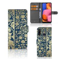 Samsung Galaxy A20s Hoesje Beige Flowers - thumbnail