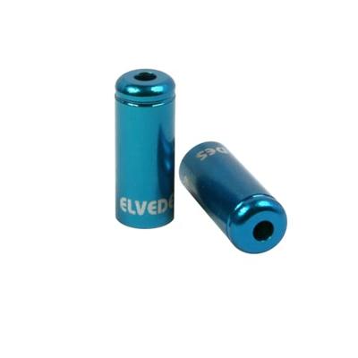 Elvedes kabelhoedje 5mm aluminium blauw (10st)