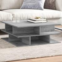 Salontafel 70x70x29 cm bewerkt hout grijs sonoma - thumbnail