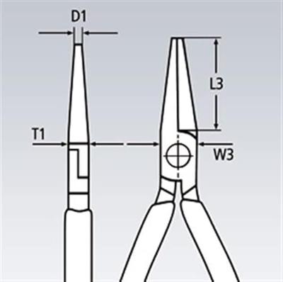 Knipex 22 01 160 Rondbektang Elektronica en fijnmechanica Recht Chroom-vanadium elektrostaal 160 mm - thumbnail