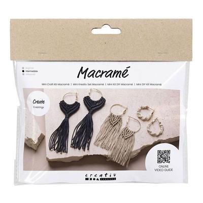 Creativ Company Https://www.cchobby.nl/mini-hobbyset-macrame-oorbellen-zwart-olijfbruin-zandkleur-1-doos Creativ Company Https://www.cchobby.nl/mini-hobbyset-macrame-oorbellen-zwart-olijfbruin-zandkleur-1-doos