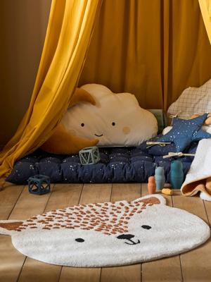 Hindevormige badmat in badstof beige Hindevormige badmat in badstof beige