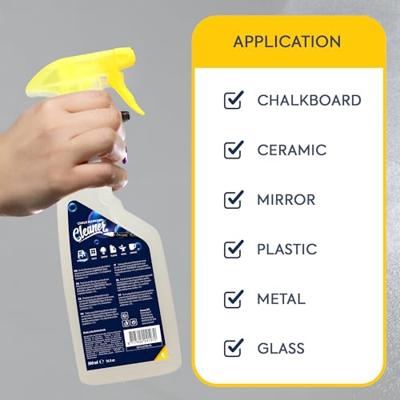 Securit reiningsspray voor krijt- en glasborden, flacon van 500 ml