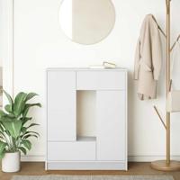 Dressoir met lades en deuren 73x31x90 cm wit - thumbnail