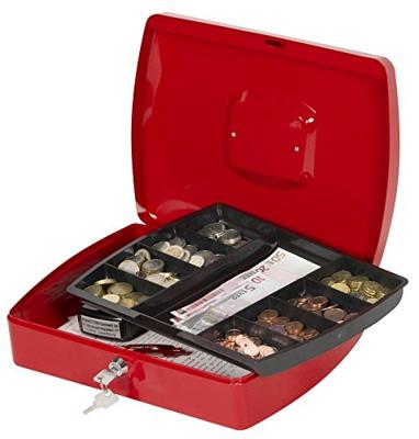 Q-CONNECT geldkoffer, 325 x 235 x 85 mm, rood