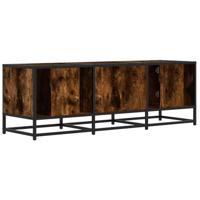 Tv-meubel 120x35x41 cm bewerkt hout metaal gerookt eikenkleurig - thumbnail