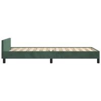 Bedframe met hoofdeinde fluweel donkergroen 80x200 cm - thumbnail