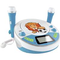 X4 Tech Bobby Joey Jam Box CD-speler voor kinderen Bluetooth, AUX, CD, USB, SD Incl. karaoke-functie, Incl. microfoon Blauw - thumbnail