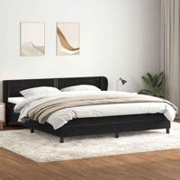 Boxspring met matrassen fluweel zwart 180x210 cm - thumbnail