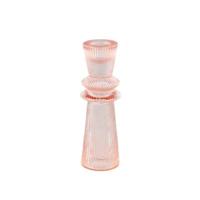 PTMD linty pink glass candleholder cone shape | 8 stuks - thumbnail