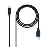 NANOCABLE 10.01.4000 - USB 3.1 Gen2-kabel, hoofdgebruik voor mobiele telefoons, tablets, overdrachtssnelheid tot 10 Gbit/s, tot 3 ampère oplaadkabel, stekker op stekker, zwart, 50 centimeter - thumbnail