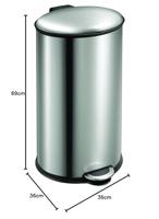 EKO Elipse Pedaalemmer 40L Mat RVS - thumbnail