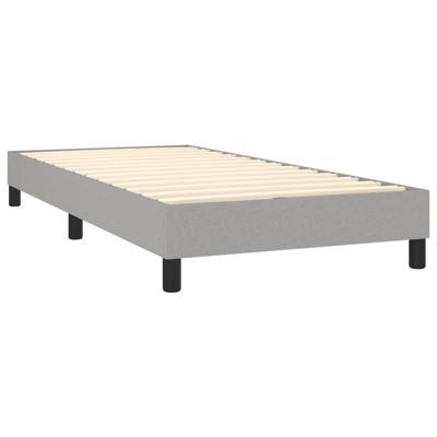 Boxspring met matras stof lichtgrijs 140x190 cm