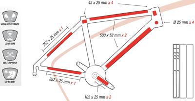 Zefal Zéfal framebeschermer "skin armor" frame prot.zéfal skin armor size l 14 parts