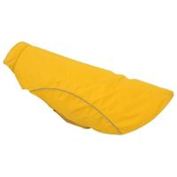 Hondenregenjas met reflecterende strips polyester geel 3XL - thumbnail