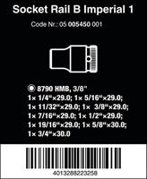 Wera Dop-magneetstrip B Imperial 1 Zyklop doppenset | 3/8"-aandrijving | INCH | 9-delig - 05005450001 - thumbnail
