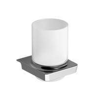 Bekerhouder Sapho Zen Hangend 8.2x10.5 cm Chroom / Melkglas Sapho - thumbnail