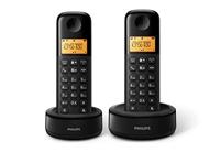 Philips D1602B/01 Draadloze Telefoon - 200 Uur Standby-Tijd - Zwart - thumbnail