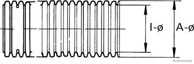HERTH+BUSS anti-marter kabelgoot corrugated pipe nw 14 bla (protection against marte