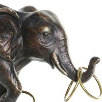 Decoratieve figuren DKD Home Decor Metaal Hars Olifant (31 x 13 x 41 cm) - thumbnail