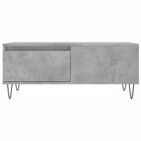 Salontafel 90x50x36,5 cm bewerkt hout betongrijs - thumbnail